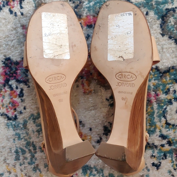 Joan David Circa Leather Wedge Heeled Sandals 9 - Picture 6 of 7